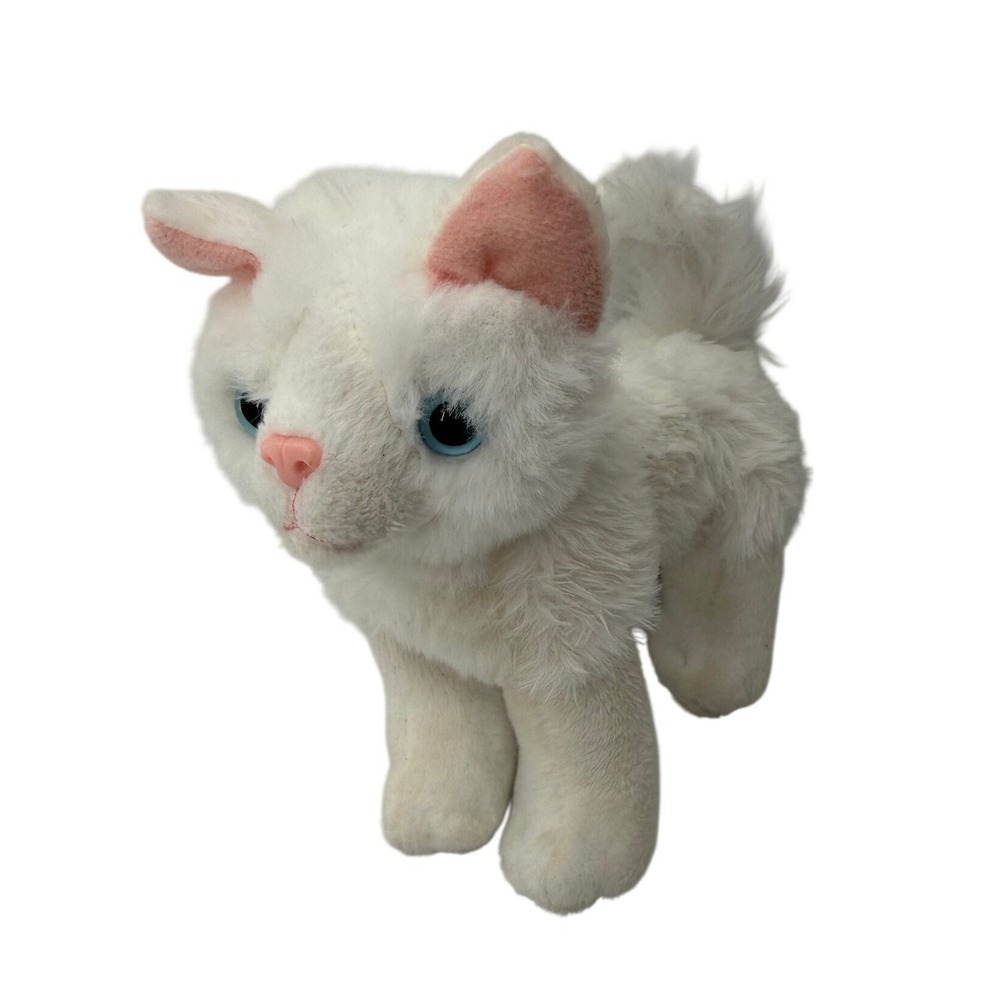 Our Generation Battat White Plush Cat Kitten Blue Eyes 7" Doll Accessory Toy Pet